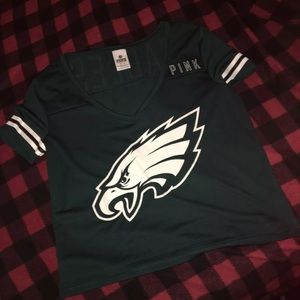 VS Pink Eagles cropped jersey XS